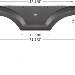 ICON Vehicle Dynamics Fender Skirt, Tandem Axle, Vehicle Fitment: Various Coachmen Freedom Express Models, 75-1/2 Inch Length X 12 Inch Height – 15006