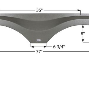 ICON Vehicle Dynamics Fender Skirt, Tandem Axle, Fits Various Grand Design Brands Including Reflection, 77 Inch Length X 12-3/4 Inch Height – 15043