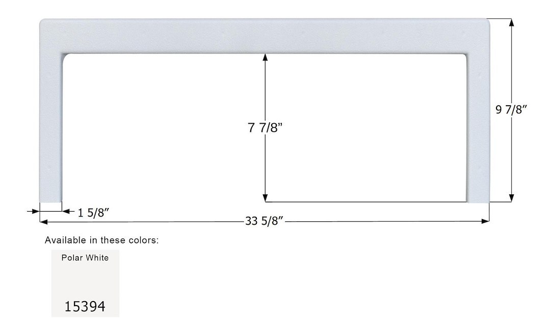 ICON Vehicle Dynamics Step Trim, Vehicle Fitment: Various Northwood Arctic Fox Models, 33-5/8 Inch Length X 9-7/8 Inch Width, Polar White – 15394