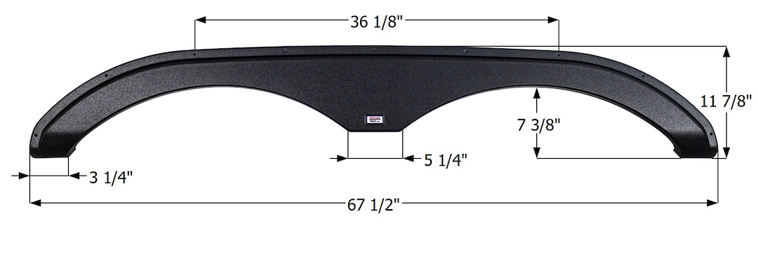 ICON Vehicle Dynamics Fender Skirt, Tandem Axle, Fits Various Pacific Coachworks Brands Including Powerlite – 15404