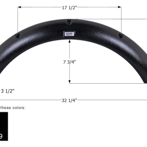 ICON Vehicle Dynamics Fender Skirt, Single Axle, Vehicle Fitment: Various Jayco Highland Ridge and Starcraft Models – 15779