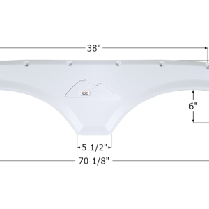 ICON Vehicle Dynamics Fender Skirt, Tandem Axle, Vehicle Fitment: Certain Keystone Montana Fifth Wheels and Travel Trailers, FS1772 – 16712