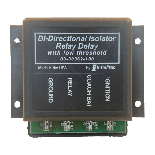 Intellitec Battery Isolator Relay Delay, Delays the Function of the Isolator Relay When the Coach Is Started, Bi Directional, Gas – 00-00362-100