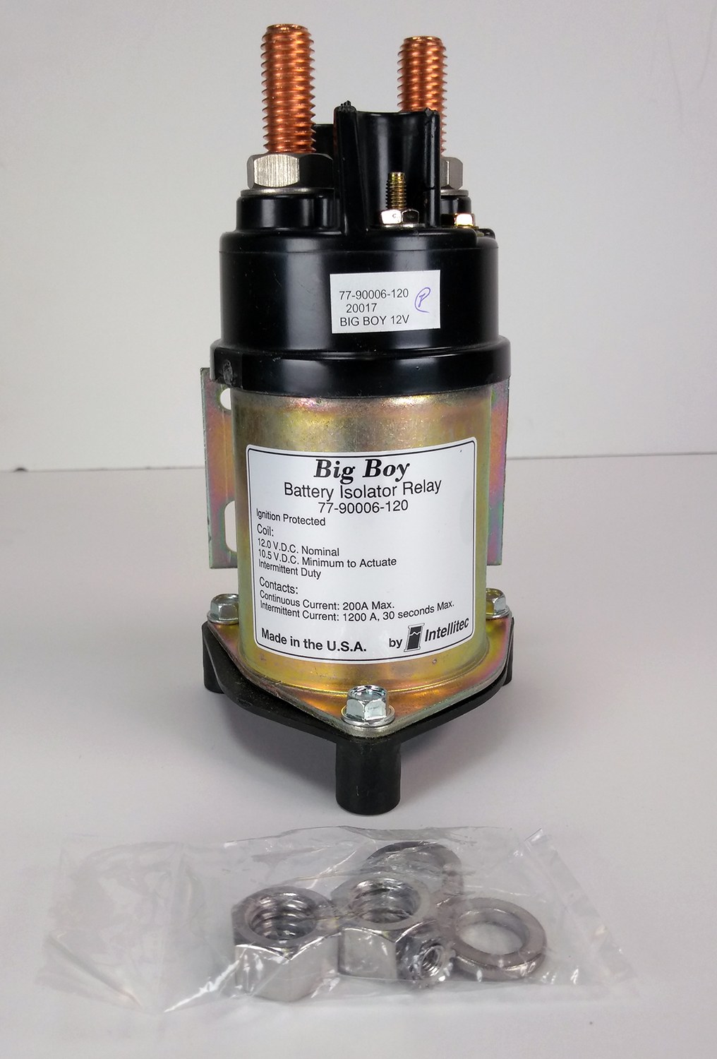 Intellitec Battery Isolator Solenoid, 200 Amp/ 12 Volt – 77-90006-120