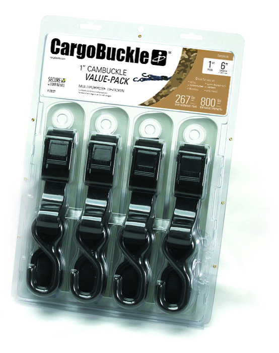 Immi Tie Down Strap, Cargobuckle ®, Cargo, 6 Foot Length X 1 Inch Width, With Cam Buckle, 267 Pound Load Capacity, 800 Pound Break Strength – F12637