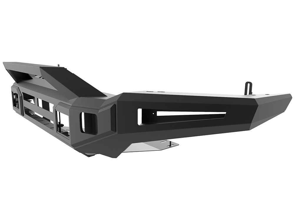 Ici Stainles Bumper, Alumilite, One Piece Design, Mounting Hardware Included, With Rt Light Bar Mount/ Push Bar, Without Winch Mount – AL-FBM15FDN-RT
