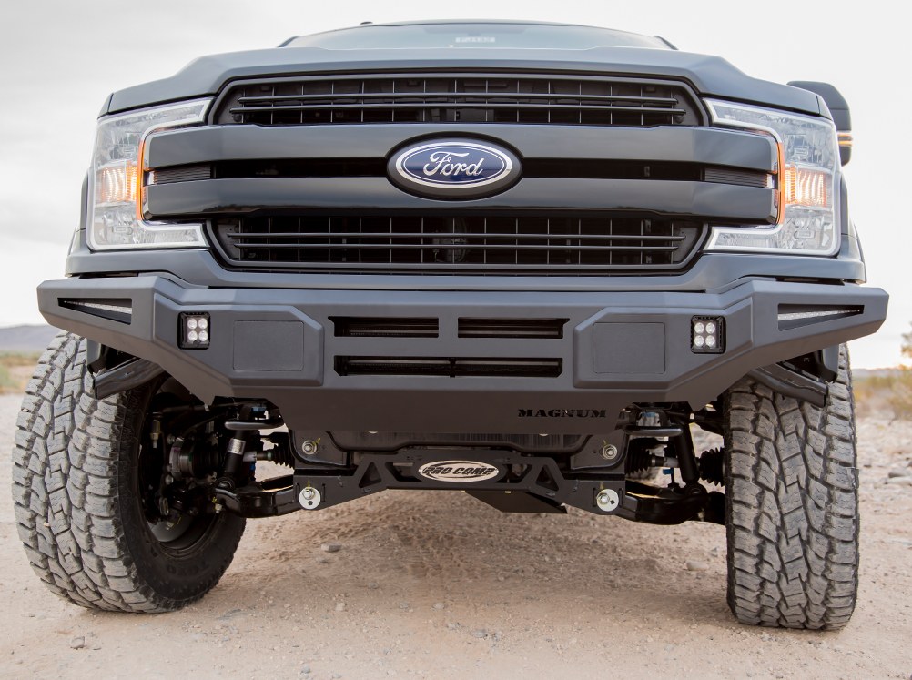 Ici Stainles Bumper, Alumilite, One Piece Design, Mounting Hardware Included, With Rt Light Bar Mount/ Push Bar, Without Winch Mount – AL-FBM15FDN-RT