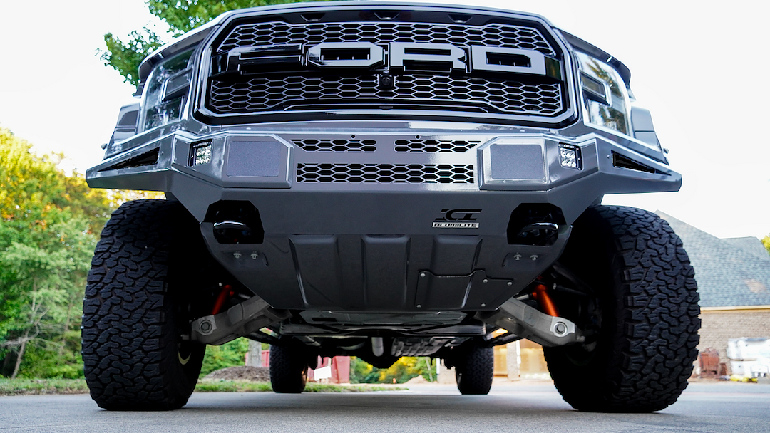 Ici Stainles Bumper, Alumilite, One Piece Design, Mounting Hardware Included, With Light Bar Mount/ Push Bar, With Winch Mount – AL-FBM35FDN-RT