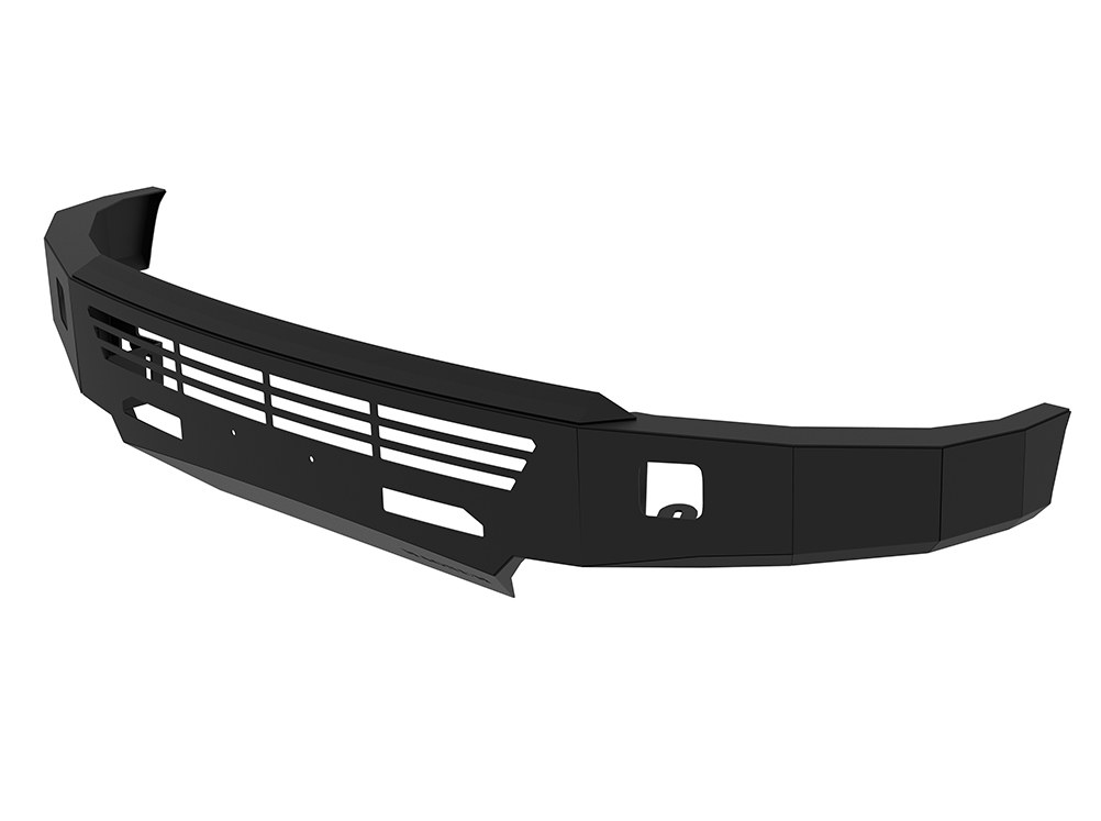 Ici Stainles Bumper, Alumilite, One Piece Design, Mounting Hardware Included, Without Grille Guard, Without Winch Mount – AL-FBM39DGN