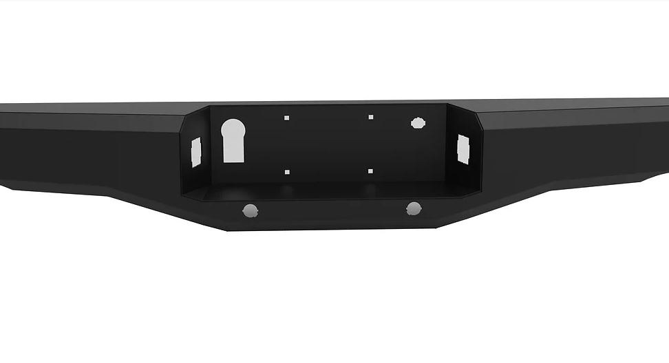Ici Stainles Bumper, Alumilite, One Piece Design, Mounting Hardware Included, Without Receiver Hitch, Powder Coated Black Aluminum – AL-RBM17FDN