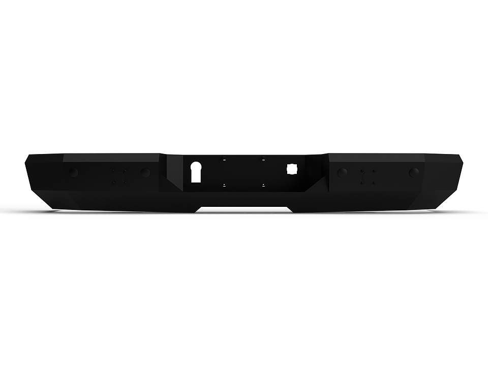 Ici Stainles Bumper, Alumilite, One Piece Design, Mounting Hardware Included, Without Receiver Hitch, Powder Coated Black Aluminum – AL-RBM95CHN