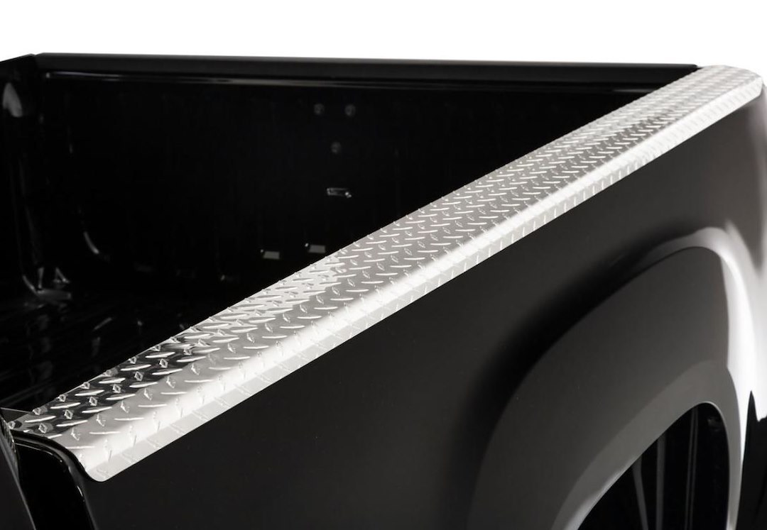 Ici Stainles Bed Side Rail Protector, Covers Inside and Top of Rail, Without Stake Hole Pockets, Diamond Plated, Aluminum – BR45TB