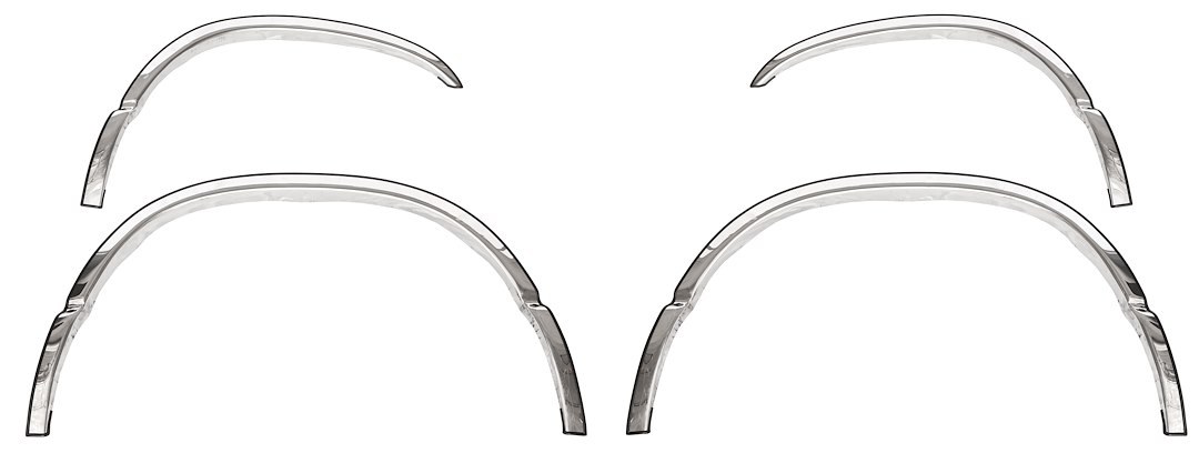 Ici Stainles Fender Trim, Full Wheel Well, Polished, Stainless Steel, 4 Piece – CHE077