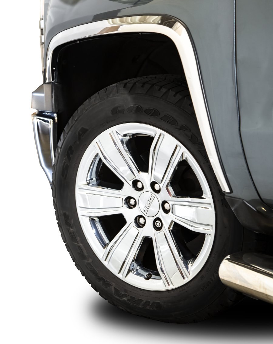 Ici Stainles Fender Trim, Full Wheel Well, Polished, Stainless Steel, 4 Piece – CHE079
