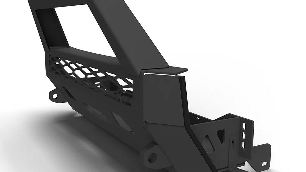 Ici Stainles Bumper, Alumilite, One Piece Design, Mounting Hardware Included, With Rt Light Bar Mount/ Push Bar, With Winch Mount – AL-FBM71TYN-RT
