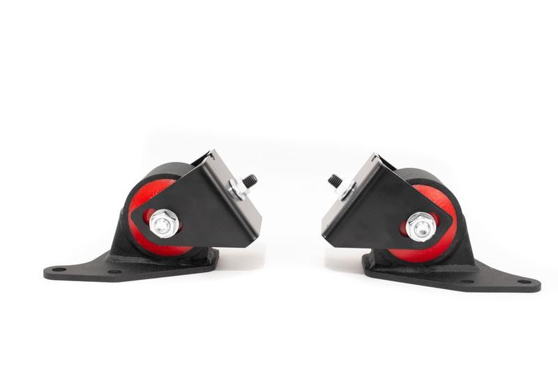 Innovative M Motor Mount, Bolt on, Adjustable, Black, Steel, With Red Bushing, Set of 3 – 113250-60A