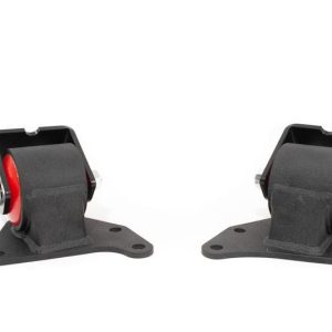 Innovative M Motor Mount, Bolt on, Adjustable, Black, Steel, With Red Bushing, Set of 3 – 113250-60A