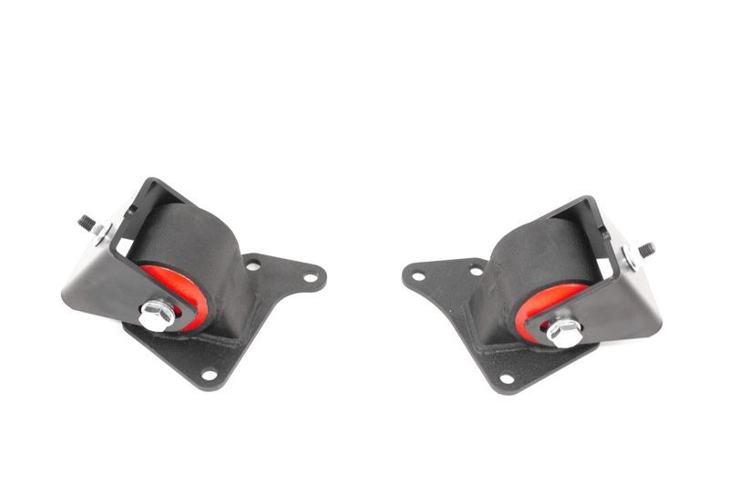 Innovative M Motor Mount, Bolt on, Adjustable, Black, Steel, With Red Bushing, Set of 3 – 113250-60A