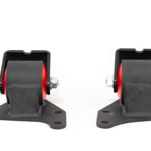 Innovative M Motor Mount, Bolt on, Adjustable, Black, Steel, With Red Bushing, Set of 3 – 113250-60A
