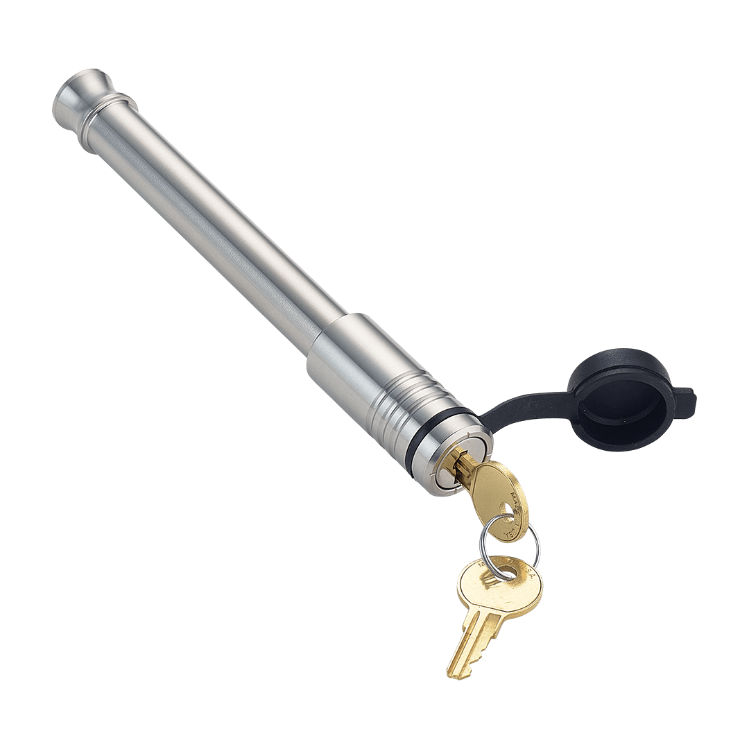 Infiniterule Trailer Hitch Pin, For Use with B&w 2 Inch/ 2-1/2 Inch Tow and Stow 10000 Pound/ 18000 Pound Hitch, Barbell, With Keyed Lock – 61075-S