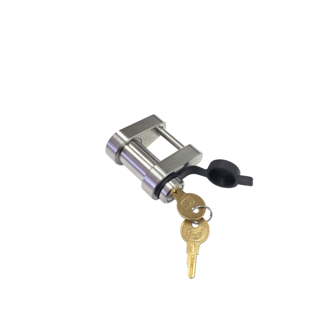Infiniterule Trailer Hitch Lock, Trailer Coupler Lock, Fits Hook/ Thumb/ Trigger/ Yoke Trailer Coupler Latch, Hitch Pin Style – 61106-S