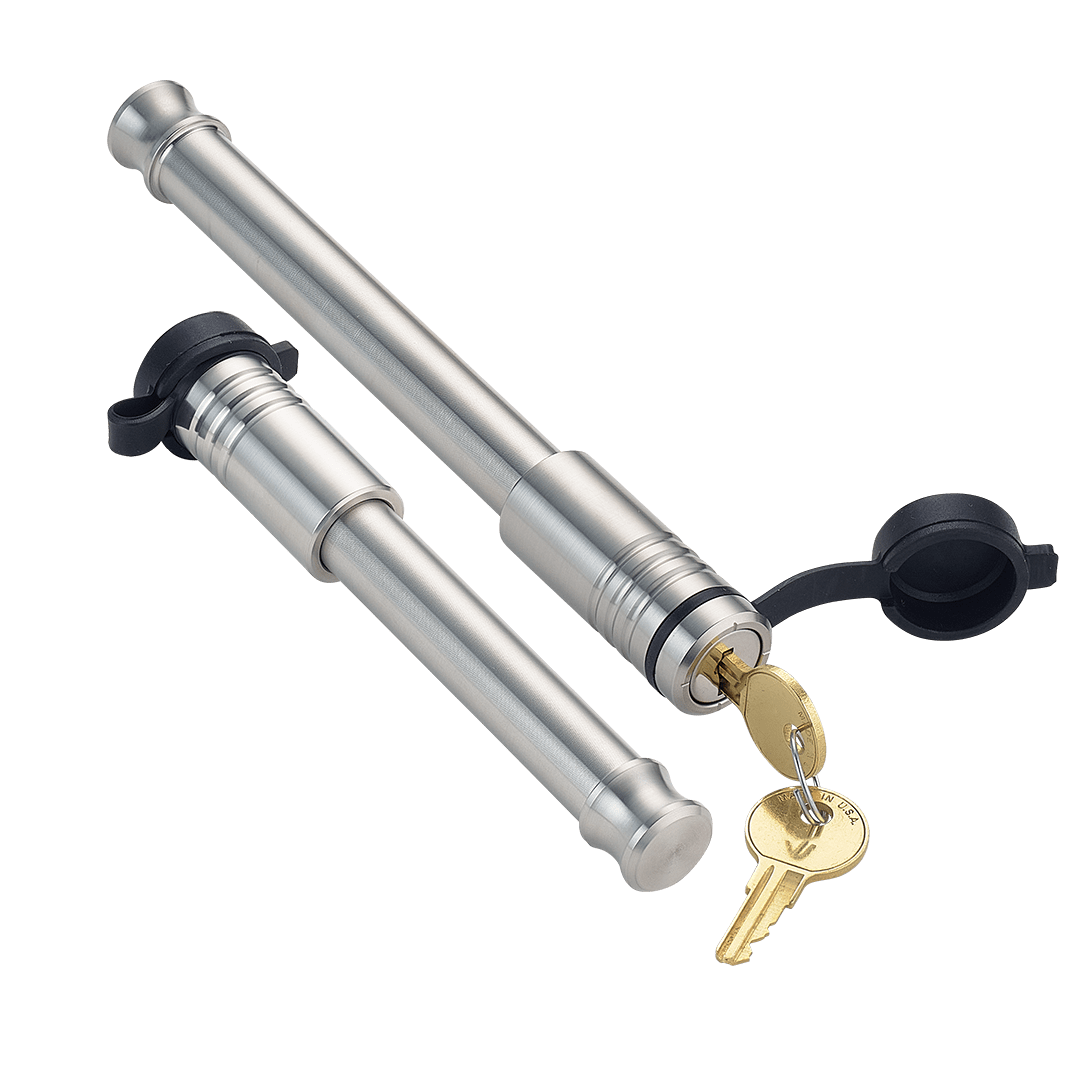 Infiniterule Trailer Hitch Pin, For Use with Curt 2 Inch Alumalite Adjustable Hitch/ 2-1/2 Inch Receiver, Barbell, With Keyed Lock – 61420-S
