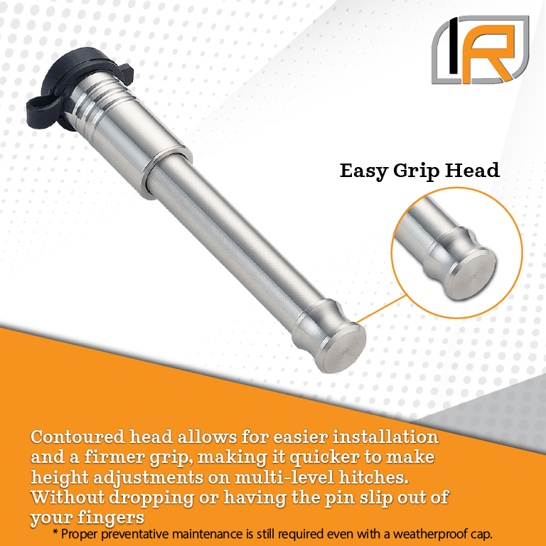 Infiniterule Trailer Hitch Pin, For Use with Curt 2 Inch Alumalite Adjustable Hitch/ 2-1/2 Inch Receiver, Barbell, With Keyed Lock – 61420-S