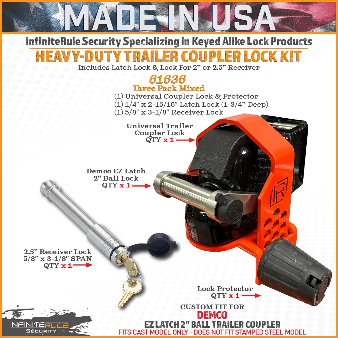 Infiniterule Trailer Hitch Lock, Trailer Coupler Lock – 61636-BX