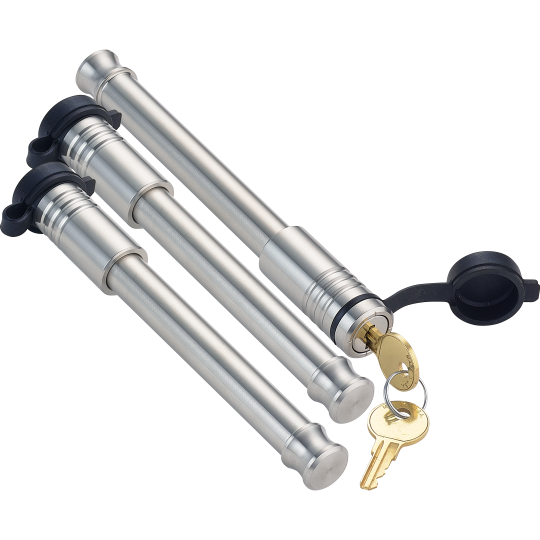 Infiniterule Trailer Hitch Pin, For Use with B&w 2 Inch/ 2-1/2 Inch Tow and Stow 10000 Pound/ 18000 Pound Hitch, Barbell, With Keyed Lock – 61675-S