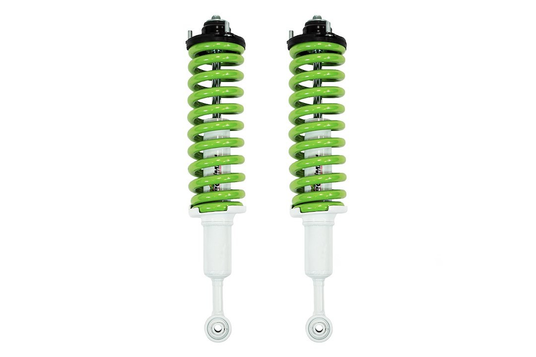 Ironman 4×4 Coil Over Shock Absorber, Nitro, Non Adjustable Valving, 2-1/2 Inch Lift, Pigtail Spring, White Body/ Green Coil Spring – 12710GR-BCK-PB