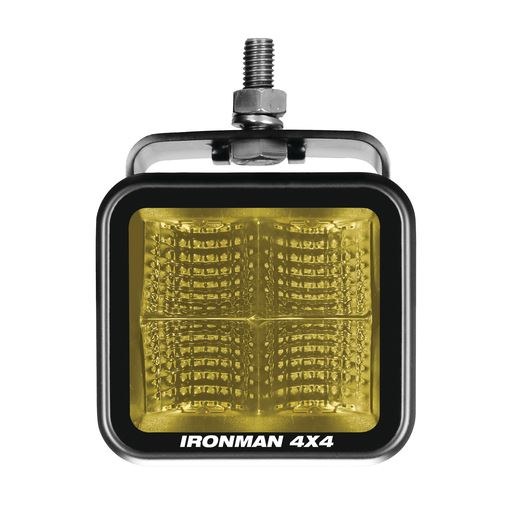 Ironman 4×4 Driving/ Fog Light, LED Bulb, Clear Bulbs, 2.8 Inch Square, 20 Watt Bulbs at 12 to 24 Volt, Flood Beam, 1920 Lumens – ILED20BFA