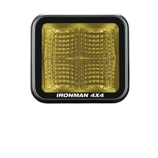 Ironman 4×4 Driving/ Fog Light, LED Bulb, Clear Bulbs, 2.8 Inch Square, 20 Watt Bulbs at 12 to 24 Volt, Flood Beam, 1920 Lumens – ILED20BFA