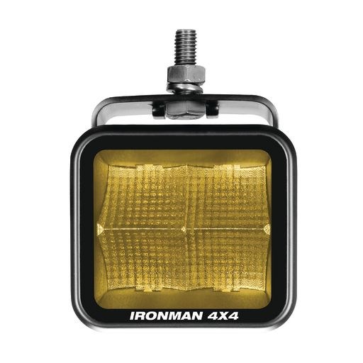 Ironman 4×4 Driving/ Fog Light, LED Bulb, Clear Bulbs, 3.2 Inch Square, 40 Watt Bulbs at 12 to 24 Volt, Flood Beam, 4800 Lumens – ILED80BFA