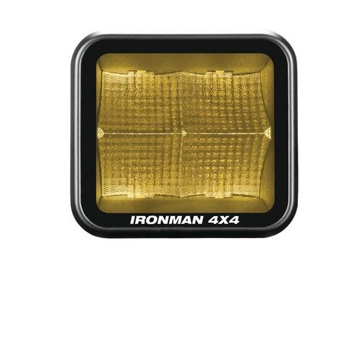 Ironman 4×4 Driving/ Fog Light, LED Bulb, Clear Bulbs, 3.2 Inch Square, 40 Watt Bulbs at 12 to 24 Volt, Flood Beam, 4800 Lumens – ILED80BFA