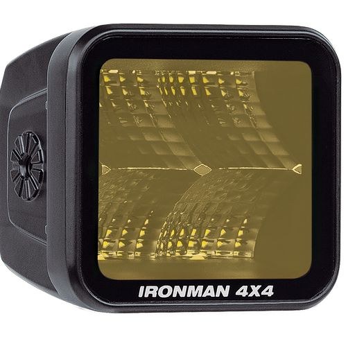 Ironman 4×4 Driving/ Fog Light, LED Bulb, Clear Bulbs, 3.2 Inch Square, 40 Watt Bulbs at 12 to 24 Volt, Flood Beam, 4800 Lumens – ILED80BFA