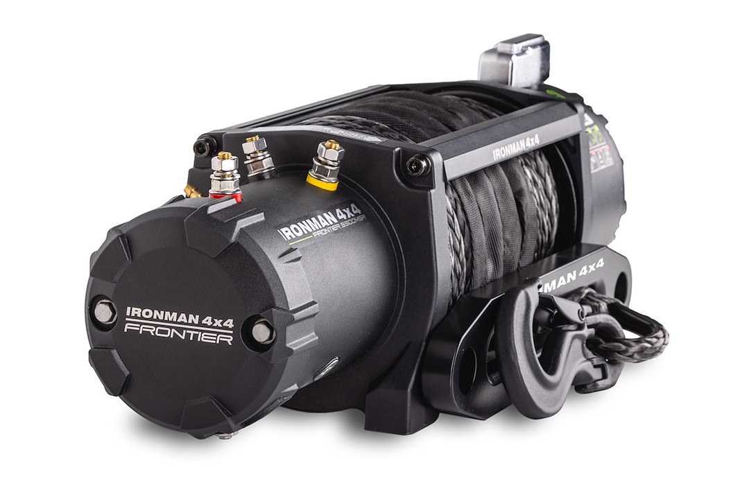 Ironman 4×4 Winch, Frontier, Vehicle Mounted, Vehicle Recovery, 12 Volt Electric, 9500 Pound Line Pull Capacity – IMW9500MSR