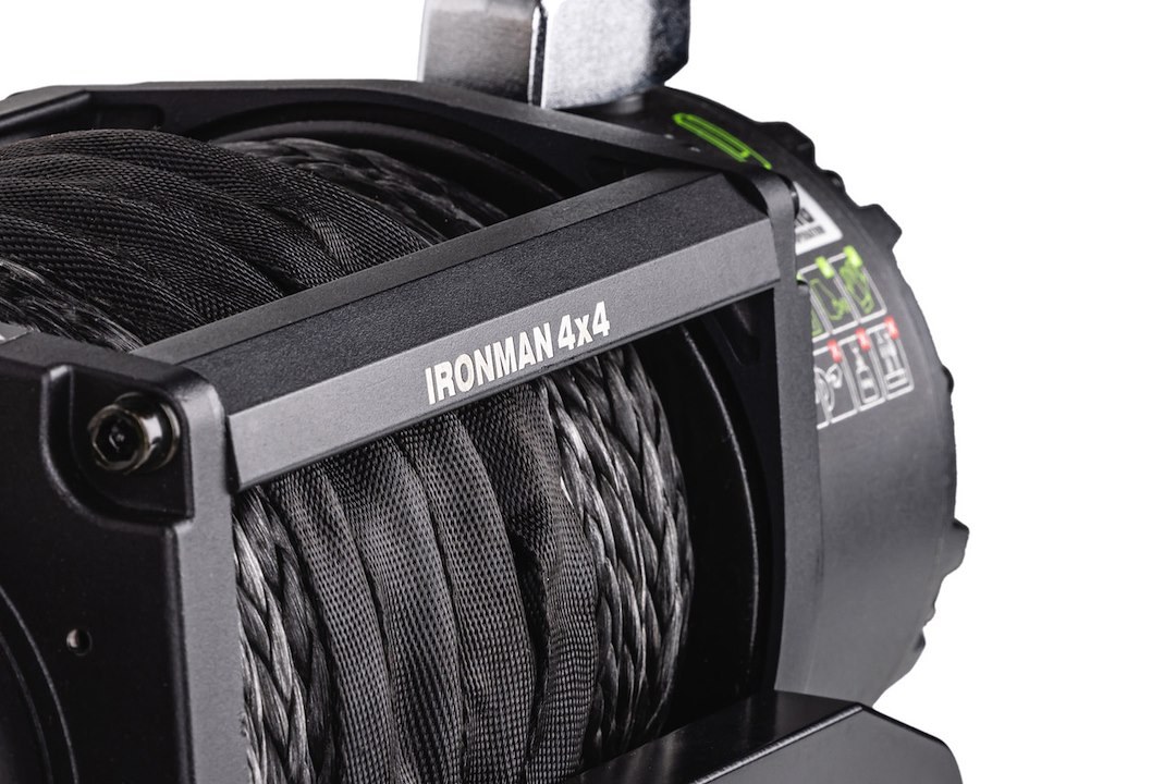 Ironman 4×4 Winch, Frontier, Vehicle Mounted, Vehicle Recovery, 12 Volt Electric, 9500 Pound Line Pull Capacity – IMW9500MSR