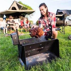 Ironman 4×4 Fire Pit, Uses Wood, 20-3/4 Inch Length X 15-3/4 Inch Width X 11-3/4 Inch Height, Painted, Black, Steel, With Carry Bag – IFIREPIT0012