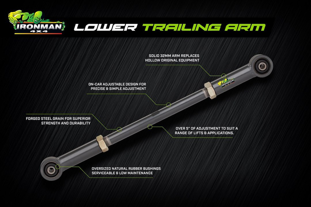 Ironman 4×4 Trailing Arm, Adjustable, Single – LTA003