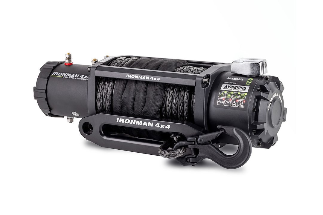 Ironman 4×4 Winch, Frontier, Vehicle Mounted, Vehicle Recovery, 12 Volt Electric, 12000 Pound Line Pull Capacity – IMW12000MSR