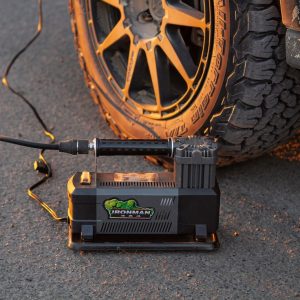 Ironman 4×4 Air Compressor, Air Champ, Portable, 150 Max PSI, 3.2 Cubic Feet Per Minute, 12 Volt Power Adapter, Without Air Tank – ICOMPRESSOR003
