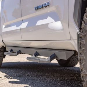 Ironman 4×4 Rocker Panel Guard, Boxed Style, Powder Coat, Textured Black, Steel, With Drop Down Steps – SS098-N