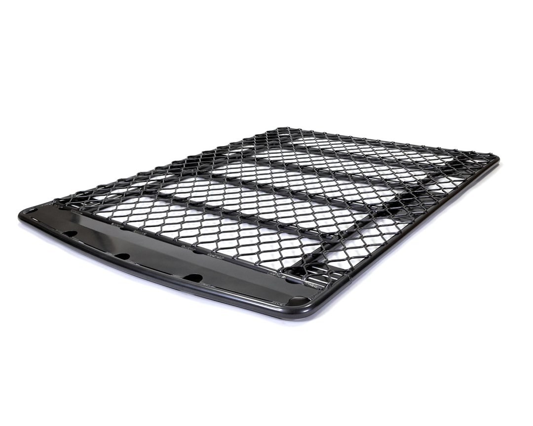 Ironman 4×4 Roof Basket, 6 Foot Length X 4.10 Foot Width X 5.9 Inch Height, Painted, Gunmetal Grey, Aluminum, Without Side Bars – IRRTFLAT18-ALLOY