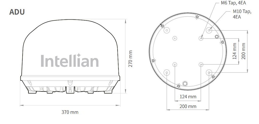 Intellian Satellite Network Terminal, Iridium Certus® C700 – C1-70-A00S