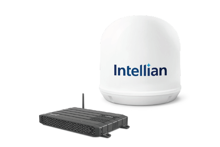Intellian Wifi Antenna, Fleet One, With Wifi Router, 802.11 B/ G Connectivity, 1626.5 to 1675 Mhz Tx/ 1518 to 1559 Mhz Rx Frequency – F4-A100-S