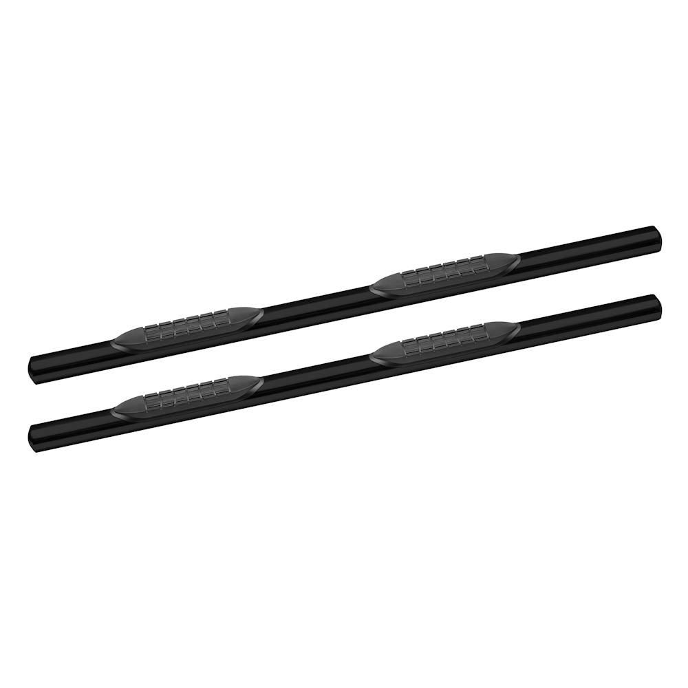 Iconic Acces Nerf Bar, With Step Pads, 4 Inch Oval Straight, Powder Coated, Black, Steel, Rocker Panel Mount, With Mounting Hardware – 118-5553