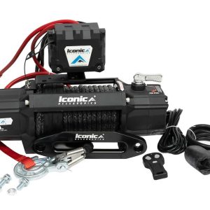 Iconic Acces Winch, Vehicle Mounted, Vehicle Recovery, 12 Volt Electric, 6 Horse Power, 4.4 Kilo Watts, 12000 Pound Line Pull Capacity – 405-12005