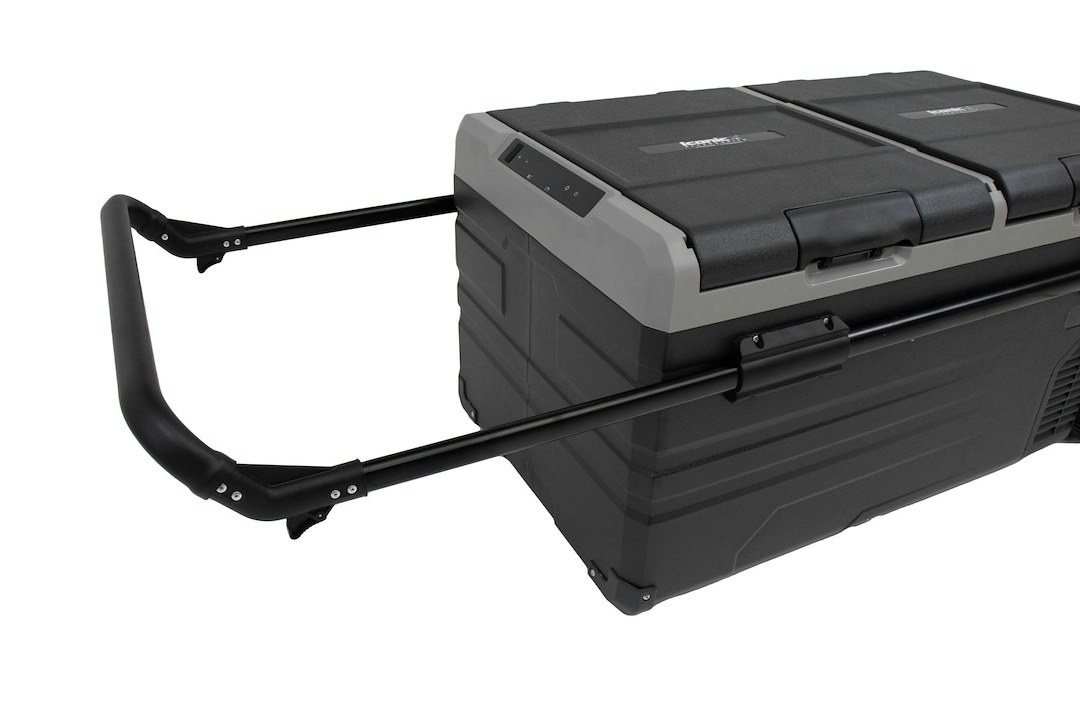 Iconic Acces Refrigerator, Dual Compartment Adjustable for Refrigerator or Freezer Function, Portable, 100 Quart Capacity, 12/ 24 Volt DC – 820-0095