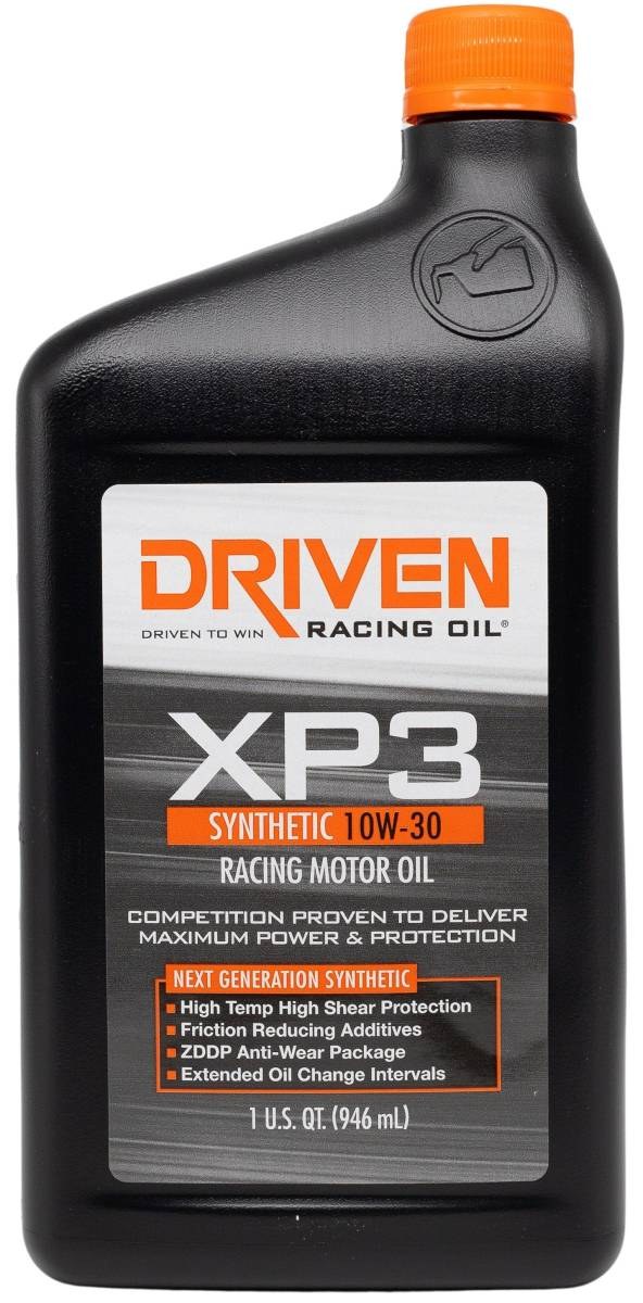 Driven Race Oil, XP3 Series, SAE 10W30, Synthetic, 1 Quart Bottle, Single – 00306