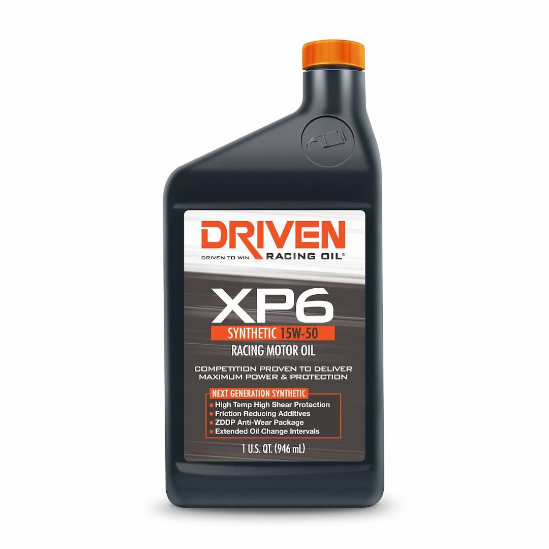 Driven Race Oil, XP6 Series, SAE 15W-50, Synthetic, 1 Quart Bottle, Single – 01006